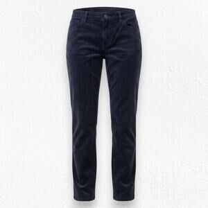 Cabi Black Velour Mid Rise Straight Leg Gala Velvet Stretch Pants Size 8